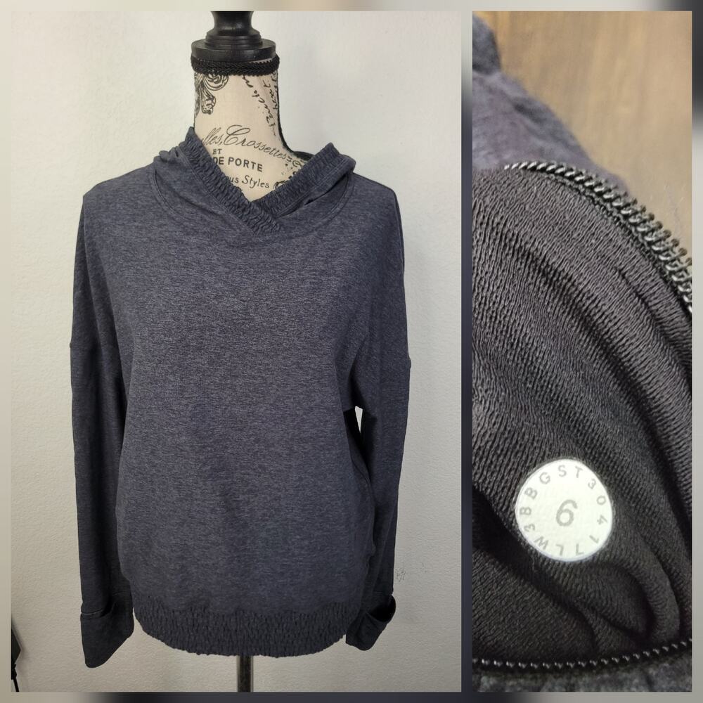 Lululemon Hoodie 6 Lead The Pack Heathered Stony Grape / Black Thumb Holes W3BBG